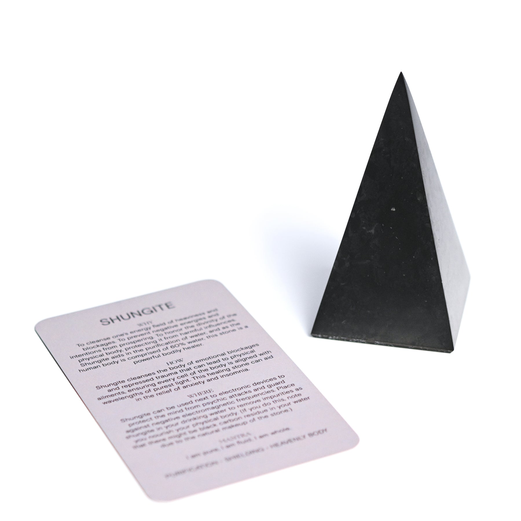 Shungite Pyramid Tall - GlitterWicks